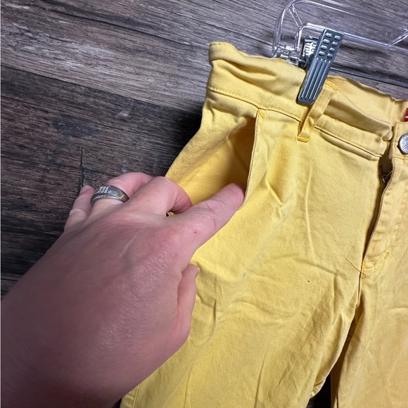 Vibrant Yellow Bermuda Shorts with Textured Fabric - Picture 5 of 6